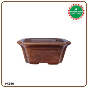 Pot Bonsai Keramik Segi Empat Bagus Kecil Small Mini Mame - Lukis