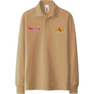 Noveli wear - Kaos Polo Shirt Kerah Pria Lengan Panjang Seragam Distro HUT Kemerdekaan RI 80th