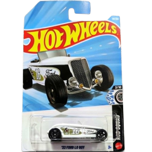 Mô Hình Xe Hot Wheels 33 Ford Lo Boy (White) - Siêu Xe Hot Rod Cổ Điển Dòng Rod Squad!