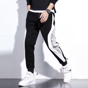 ZEEMIN ผู้ชายสีดํากางเกง Hip Hop Drawstring Jogger แฟชั่นกางเกงสบายชาย Sweatpants หลวมยืดหยุ่นเอวกีฬา