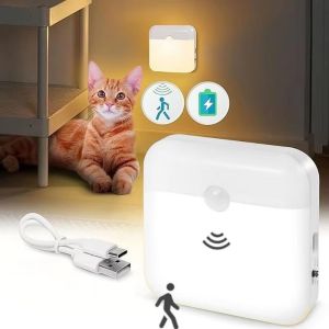 FDYRU Square LED Night Light Rechargeable Wireless Wall Lamp Home Accessories Large Smooth Surface Motion Sensor Light For Bedroom