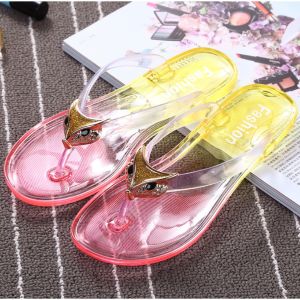 VEBLEN Sandal Jepit Wanita Cewek Perempuan Jelly Crystal Transparan FOX Nyaman Anti Licin Kekinian