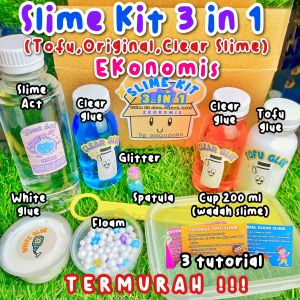 [PROMO] Slime Kit 3 in 1 Ekonomis Termurah Terlengkap II Mainan anak II mainan lucu II mainan kreativ