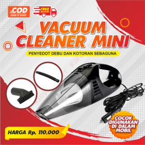 Vacuum Cleaner Mobil Mini Kabel Alat Penyedot Debu Mobil Daya Hisap Kuat Daya 70 Watt 12Volt