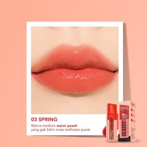 OMG OH MY GLAM Glassy Lip Tint Lip Gloss 2gr || Lip Gloss || Tahan 12 Jam || Lip Tint Glassy OMG BPOM