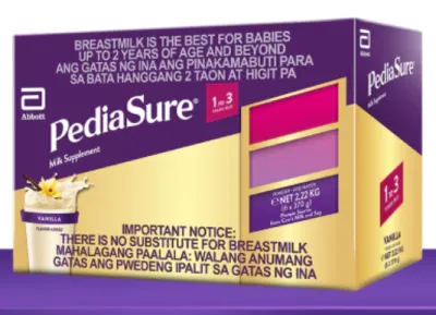 Pediasure Vanilla 2.2kg for 1-3 Years Old