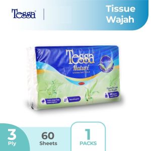 Tisu Tessa 60 Sheets 3ply TP08 sheet / Tissue Tessa Nature Facial Travel Pack 60s 3 ply / Tisu Wajah