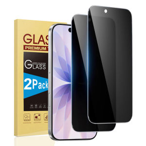 ONES 2 Pack Matte Privacy for iPhone 16 Screen Protector Privacy 9H Hardness Anti-Spy Tempered Glass for iPhone 15 /  iPhone 17