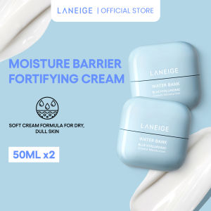 [LANEIGE Official] Water Bank Blue Moisture Cream 50ml + 50ml - Hydration - Moisturizes & Rebalances Normal to Dry Skin