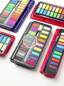 แปรงวาดภาพสีน้ำไนลอน Weizhuang 10 ชุดแปรงทาสีน้ำมันหลายหัวสีม่วง