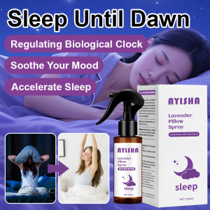 Lavender Sleep Spray Aromatherapy Sleep Spray Relaxing Perfume Spray Pure Lavender Scent Helps You Fall Asleep Fast Sleep Well Feel Calm Reduce Stress Anxiety Spray on Pillows Bed Sheets Long-Lasting Scent