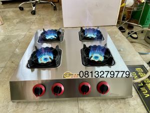 BẾP KHÒ 4 LÒ BẾP CÔNG NGHIỆP 4 CỬA ( VUÔNG CAO CẤP)