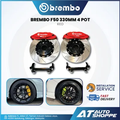 Brembo F50 330mm 4 Pot Red Yellow Blue Silver Black Green Brake Kits Caliper Rotor