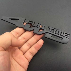 LINSBAYWU Không thấm nước Tự dính Phụ Kiện xe kiểu dáng Kẽm hợp kim Huy hiệu Đề Can Trang trí Tag 3D Stereo Xe Nhãn Dán 4WD Kim Loại Xe Nhãn Dán Xe Side Fender Decal Phía sau Thân Cây Biểu Tượng