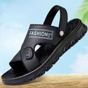 Sandal Kulit Pria Anti Slip Anti Licin Kekinian Lebaran Sendal Sandal Jepit Tali Sandal  Selop Kulit Cowok