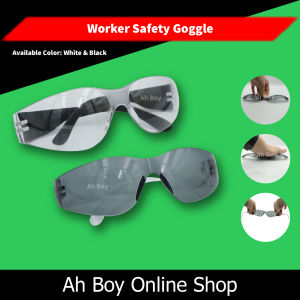 1pcs Clear / Black / Rainbow Factory Worker Safety Goggle Eye Protection Glasses Windproof Dustproof Eyewear Cermin Mata