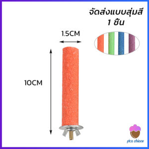 First Chioce ก้านไม้ของเล่นสําหรับนกแก้ว คอนลับเล็บ จัดส่งแบบสุ่มหลายสี ราคาต่อ 1 ชิ้น Wooden Bird Perch