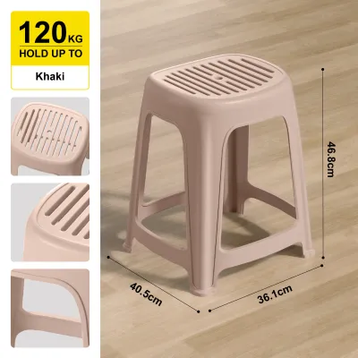 Citylife Plastic Stool Stackable Simple Chair Stackable Living Room Dining Stool PP Material - (Hold Up To 120kg)