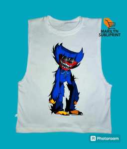 Huggy Wuggy Muscle Tee for Kids (Sublimation Print)