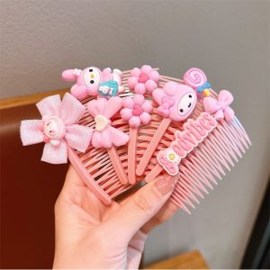 5Pcs/Set Children Y2k Kuromi My Melody Hair Comb Broken Headband Hair Clips Heart Cute Headdress Princess Girls Hair Accessories