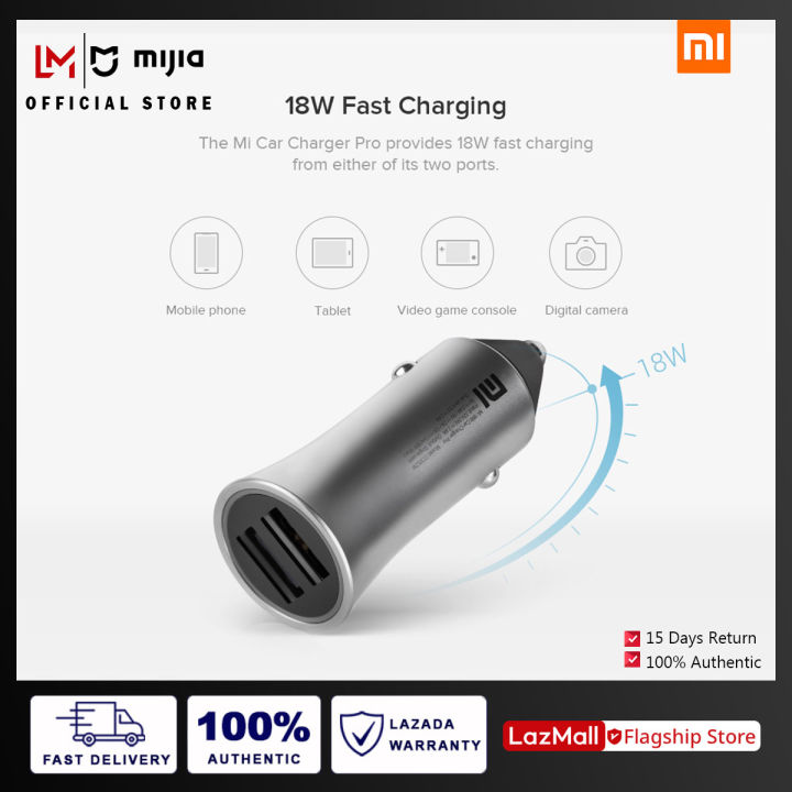XIAOMI Mi Car Charger Pro 18W Dual USB Port Quick Charge with