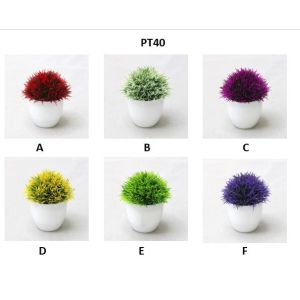EFPT40 Pot Tanaman Hias Bunga Hias Plastik Ornamen Pot Bonsai Artificial Flower Decoration