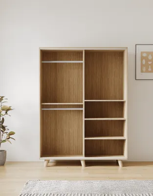 🇸🇬 SG Seller 🇸🇬 MUTRA Sliding Door Wardrobe | MDF Wardrobe Closet | Space Saving Sliding Wardrobe | Bedroom Wardrobe | 80/100/120/140/160cm | Free Delivery & Installation