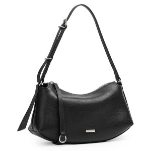 Womens handbag made of genuine leather casual style with a zipper adjustable and detachable shoulder strap can be used as a shoulder bag or crossbody bag medium size for daily use and work travel.