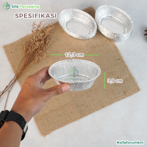 Alumunium Foil Tray Cup OX 1225 Lasagna Macaroni Schotel Klapertart Klappertart Pastel Tutup Brownies Cake  isi 100 pcs