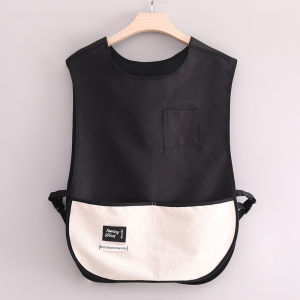 Waterproof and Stain-resistant Apron Solid Color Vest Style Beauty Apron Sleeved Apron Worn By Cooks Chef and Servers
