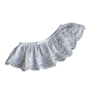 Fashionable Girls Layered Skirt Decorative Apron Detail for Casual and Party Occasion 2-Layer Kids Fart Curtain