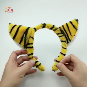 2/3Pcs Halloween Tigre Costumes for Kids Toddlers Animal Costume Cosplay Accessories Tigre Ears Headband Bowtie Tail