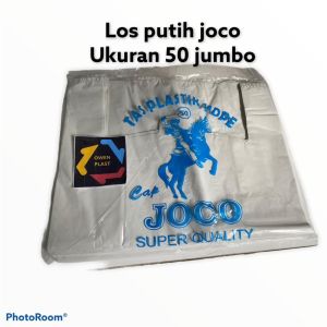 KANTONG PLASTIK/KANTONG KRESEK LOS PUTIH SUSU MEREK JOCO UK 50 JUMBO TEBAL 800 GRAM