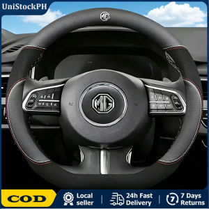 MG Alcantara D-Shaped Steering Wheel Cover Anti Slip Sweatproof Universal Fit 5 ZS GT HS