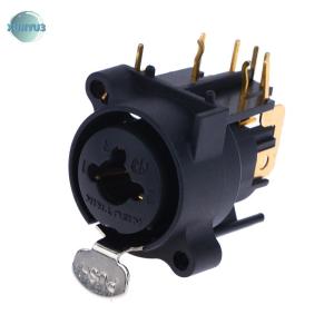 XUNYU3 1 chiếc kết hợp giắc cắm XLR 6.35mm đầu nối khung gắn bảng điều khiển cho micro
