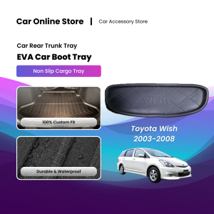For TOYOTA WISH 2003 - 2008 EVA Copolymer Car Boot Tray Trunk Tray Luggage Cargo Dulang But Kereta 汽车后箱垫