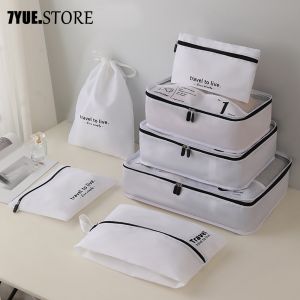 7 Pcs/Set Travel Storage Bag  Fits 24inch Boot Expansion Bag Portable Clothes Underwear Wash Sorting Bag