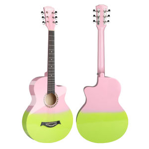KAWES 38inch JF barrel folk two-color gradient acoustic guitar for beginners male and female practice piano for beginners