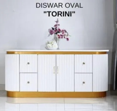 Buvet TV / Bufet Oval Salur Torini Panjang 180cm