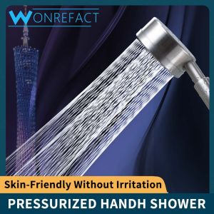 SUS 304 Stainless Steel High Pressure Bathroom Hand Shower Head Pressure Shower Head with Water Saving