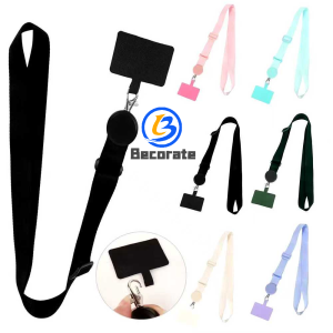 BECORATE Widen Anti-lost Crossbody Mobile Phone Neck Strap Wrist Nylon Universal with Card Lanyard Adjustable