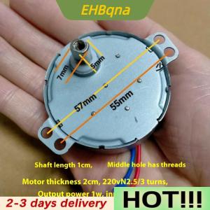 EHBqna 1Pcs 49TYJ 220V 4W Claw Pole Permanent Magnet Flat Port Synchronous Motor For Shaking Head Fan Motor Accessory Electric Fan Motor