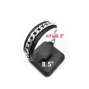 กำไล สร้อยข้อมือ สแตนเลส  กว้าง 0.3 นิ้ว ยาว8.5นิ้ว เลสข้อมือ สร้อยข้อมือโซ่ สร้อยข้อมือแสตนเลสแท้ราคาถูก |จำนวนจำกัด|