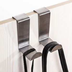 Z Shape Door Hooks Z形门挂门勾不锈钢衣挂衣钩家具收纳 Coat Hangers Stainless Steel Door Back Hook Towel Hanger Clothes Key Holder Gantung Baju Pintu Pengantung