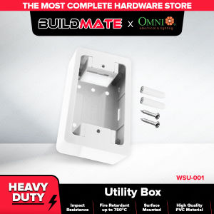 BUILDMATE Omni Surface Type PVC Utility Box WSU-001 Fire Retardant up to 750 degree Impact Resistance