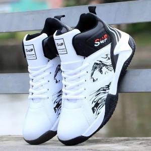 Fashion Basketball Shoes for Men Anti-skid High-top Shoes Casual Outdoor Shoes