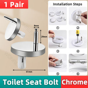 Washroom Toilet Seat Cover Top Install Screw Kit Stainless Steel Waterproof Rust-proof And Durable Top Fix Hinge And Soft Close Kit