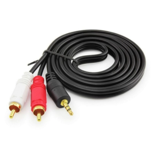 Professional 3.5mm to 2RCA Adapter Cable Excellent Sound Easy Connection 1/8inch Male TRS Stereo to 2RCA Male Cable