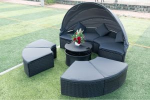IPRO Outdoor Furniture Rattan Chair Sofa Set Balcony Table Garden Sofa 3 seater Rattan Sofa Set 6 seater Patio Balcony Table Outdoor Chair -Sofa Rotan Kerusi Taman Outdoor Adjustable Table & LED Installation Available with charges within klang valley