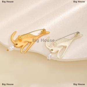 [COD] Big House เข็มกลัดมุกรูปจิงโจ้สุดสร้างสรรค์เข็มกลัดติดเข็มกลัดติดเสื้อผ้าอเนกประสงค์แบบวินเทจเครื่องประดับของขวัญ